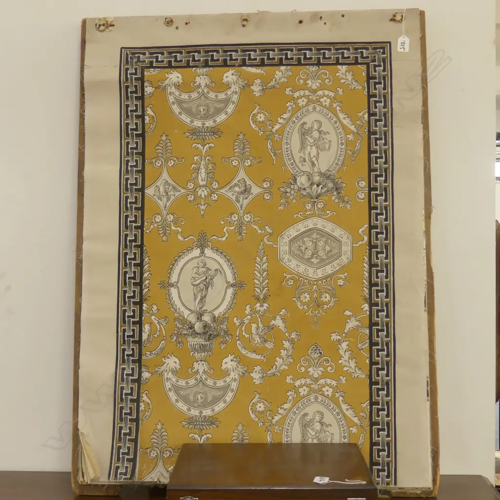 DISPLAY STAND W/ HAND PAINTED WALLPAPER SAMPLES 740 X 1020MM Image 1++