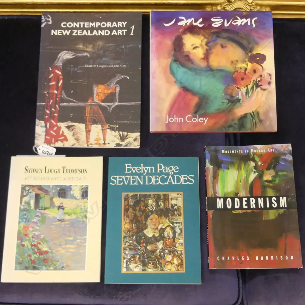 LOT NZ ART BOOKS INCL - LOUGH THOMPSON / EVELYN PAGE / JANE EVANS ETC Image 1++