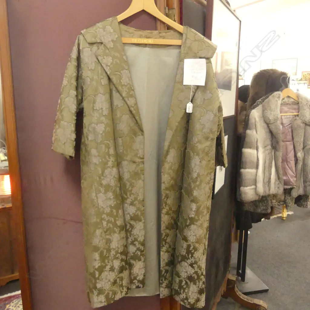 EMBOSSED SATIN COAT - COPY OF A DIOR COAT Image 1++