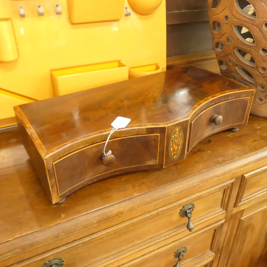 SMALL SHERATON REVIVAL DRESSING TABLE DRAWER W. 445MM Image 1++