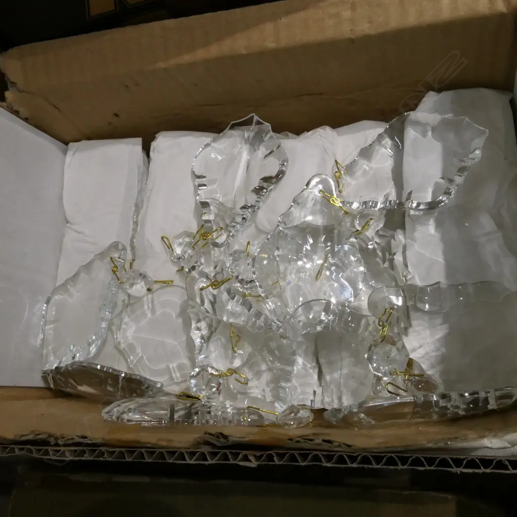BOX LOT ITALIAN CRYSTAL DROPS Image 1++