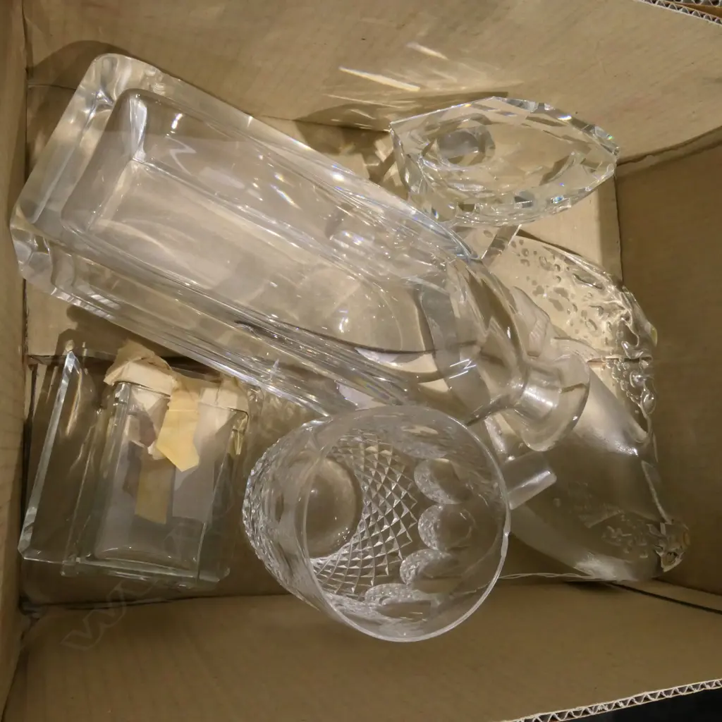 LOT ASST PAPER WEIGHTS/DECANTER A/F/+ WATERFORD TUMBLER Image 1++