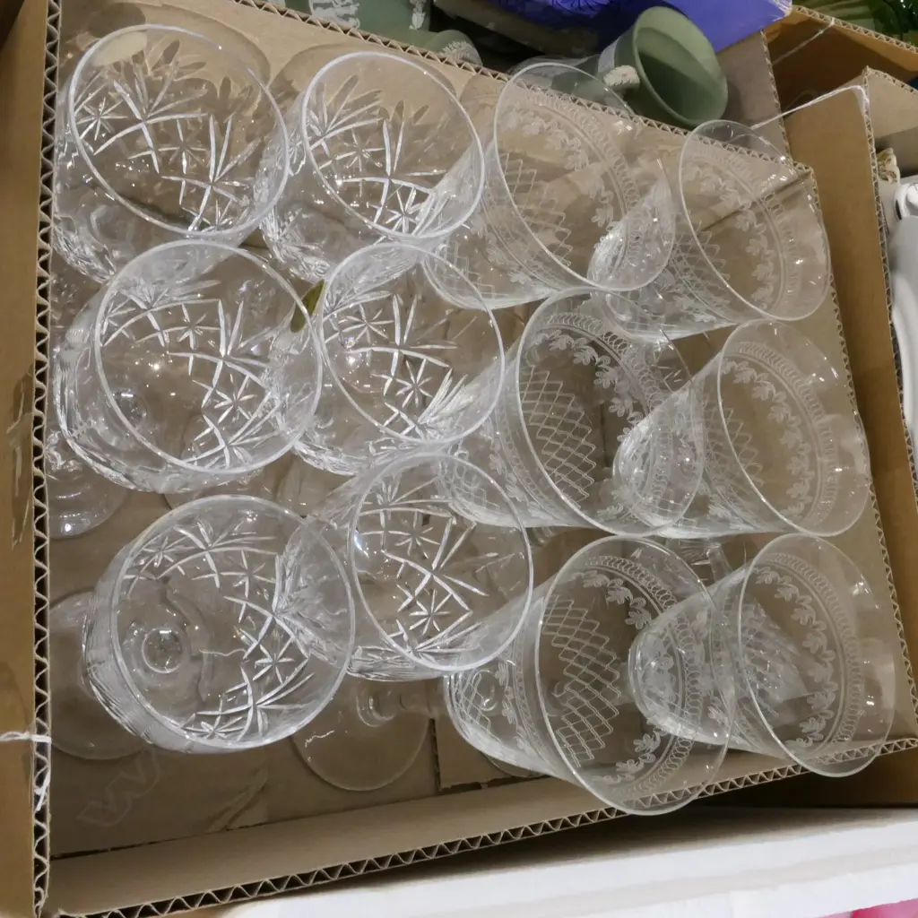 LOT ASST STEMMED CRYSTAL AND GLASSWARE INCL. PALL MALL GLASSES Image 1++