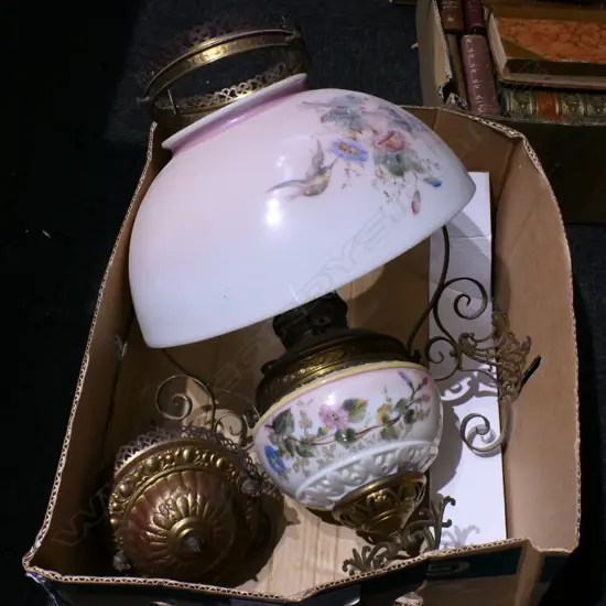 BOX LOT KEROSENE LAMP PENDANT
