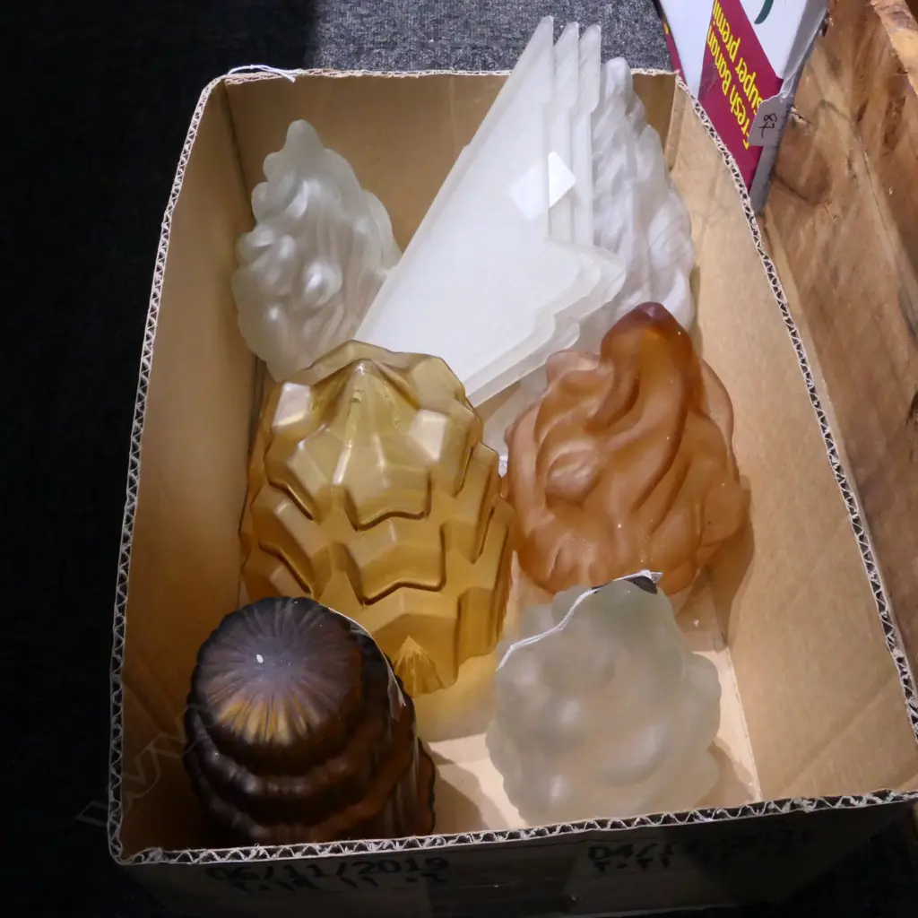 BOX LOT GOOD ART DECO SHADES Image 1++