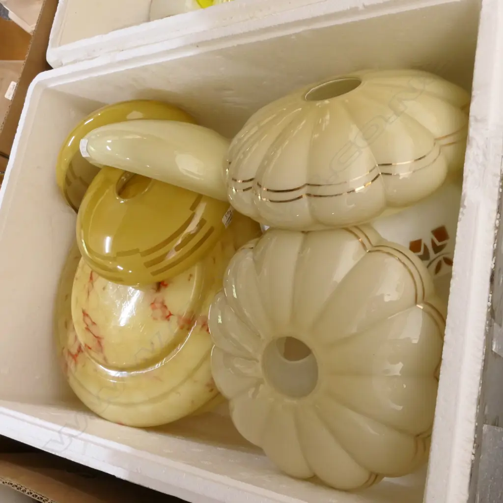 BOX LOT WIDE ART DECO SHADES Image 1++