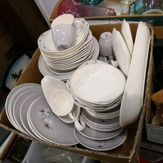 LARGE R/DOULTON PART DINNER SERVICE 'FROST PINE' 