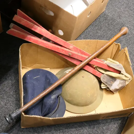 BOX LOT ASST. MILITARY ITEMS