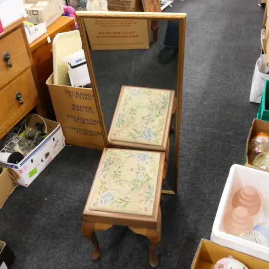 TAPESTRY PIANO STOOL + HALL MIRROR