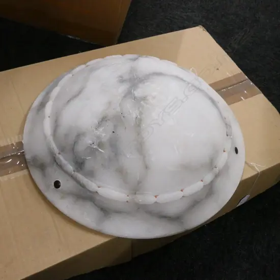 ALABASTER PENDANT C. 1900 400MM DIA