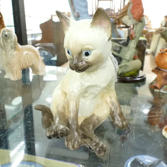 ROYAL WORCESTER 'SIAMESE' KITTEN'. H.105mm
