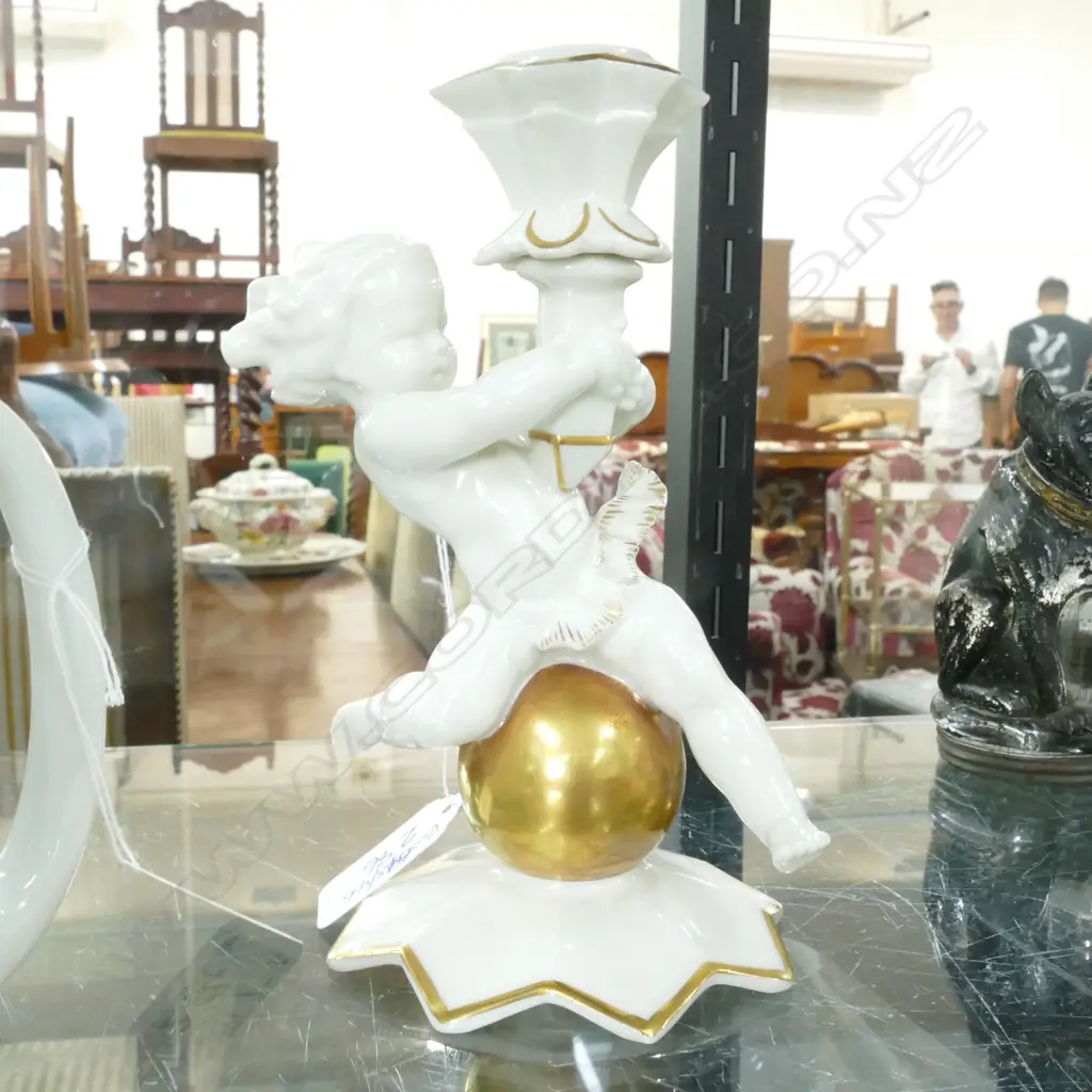 HUTSCHENREUTHER PORCELAIN FIGURAL CANDLESTICK H.160MM 18868 Image 1++