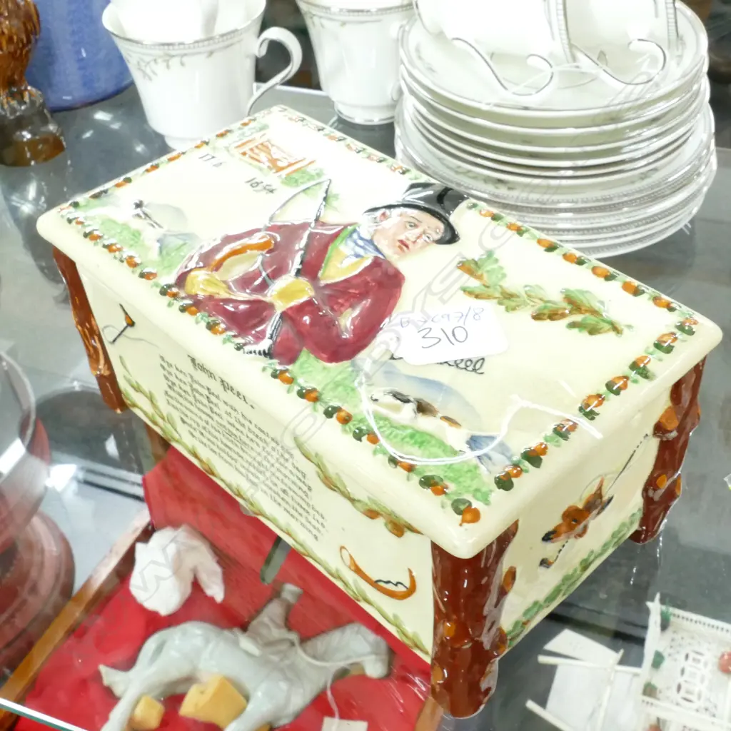 CROWN DEVON MUSICAL JOHN PEEL CIGARETTE BOX Image 1++