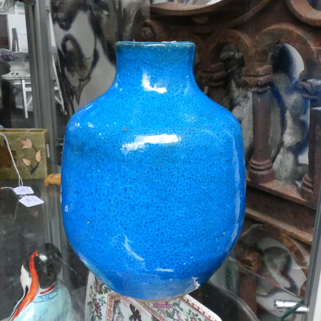 TURQUOISE-GLAZED VASE (POSSIBLY CHINESE) Image 1++