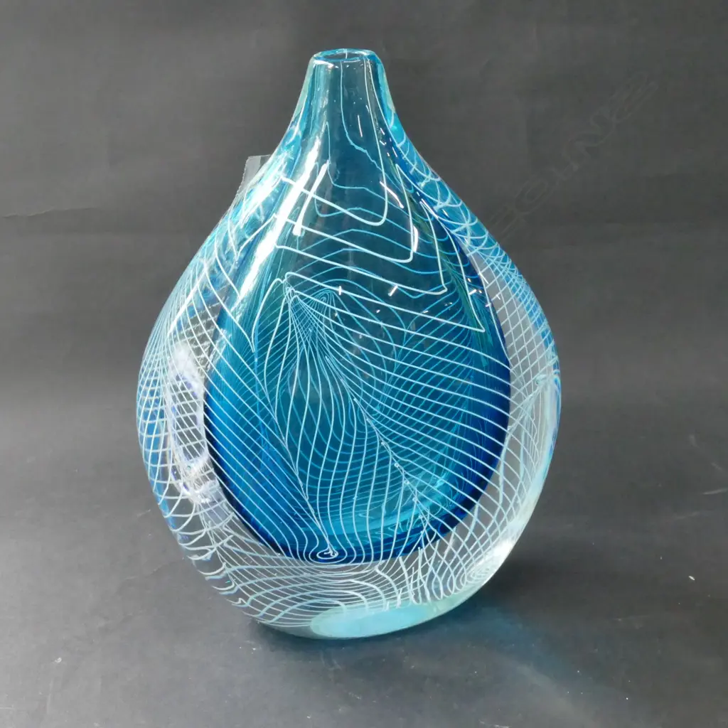 SIGNED ART GLASS VASE H180 MM Image 1++