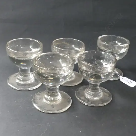 5 VICTORIAN PENNY LICK GLASSES