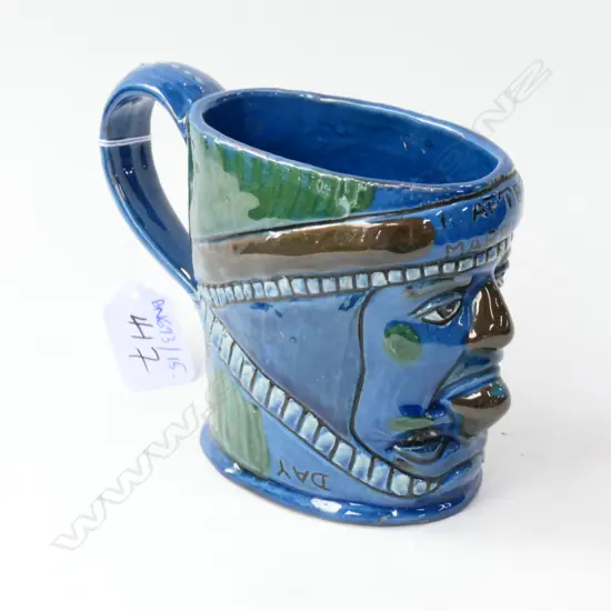 BRANNAN POTTERY MARRIAGE JUG 160MM H