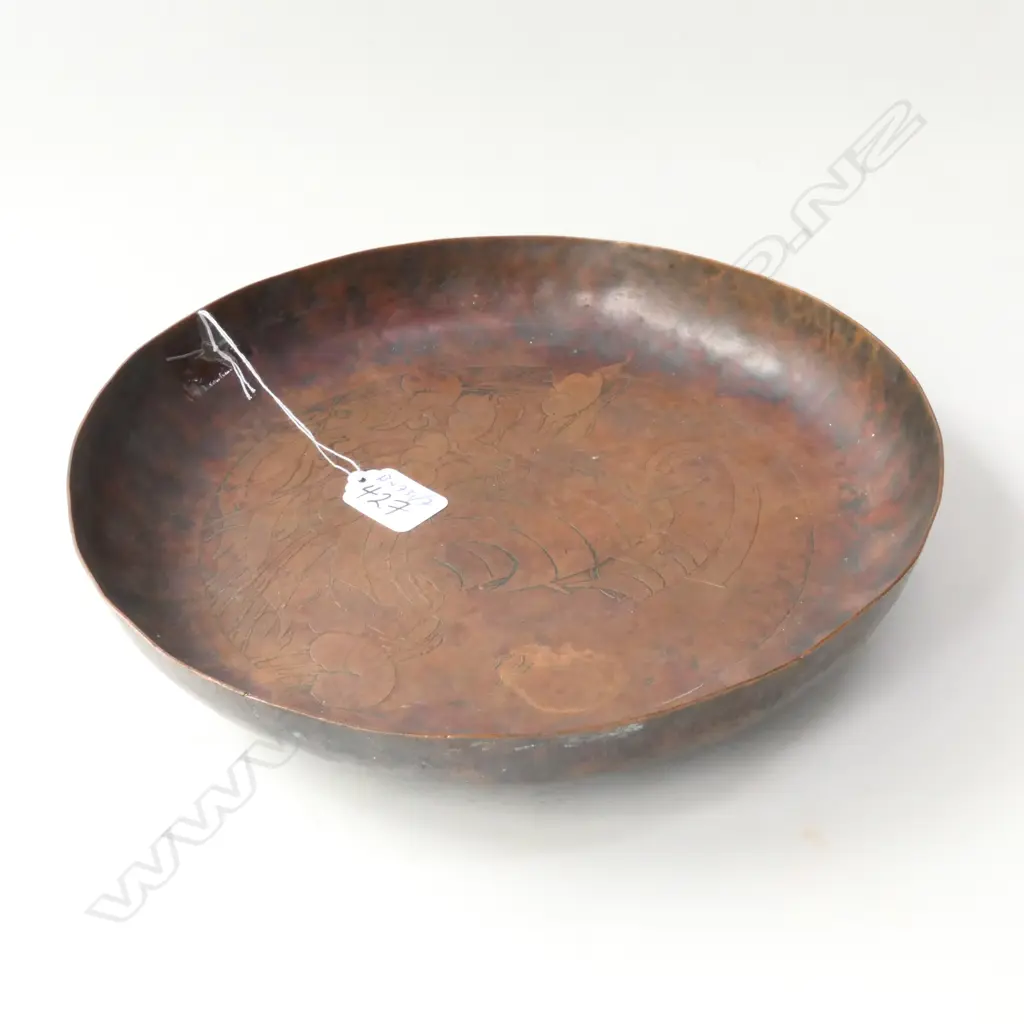 COPPER BOWL BY G.A BISLEY N.Z 1934 D 280 Image 1++