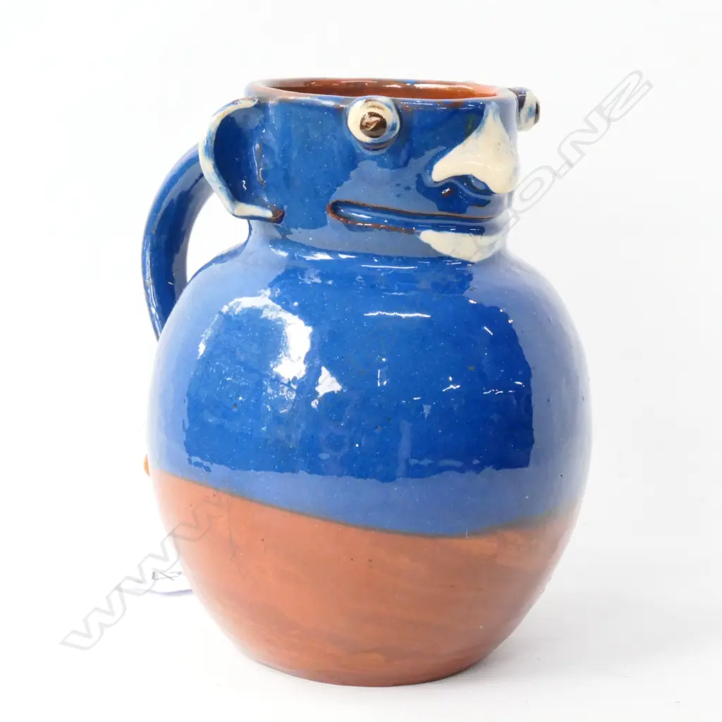 VULLIAMY BARON BLUE FACE JUG 155MM H Image 1++