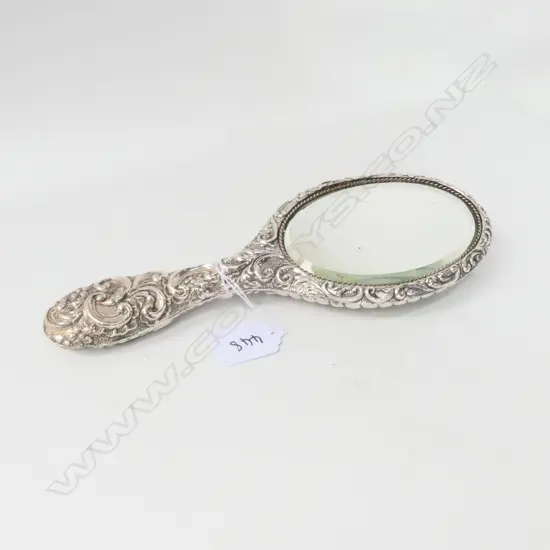 STG SILVER ART NOUVEAU HAND MIRROR W. 255MM