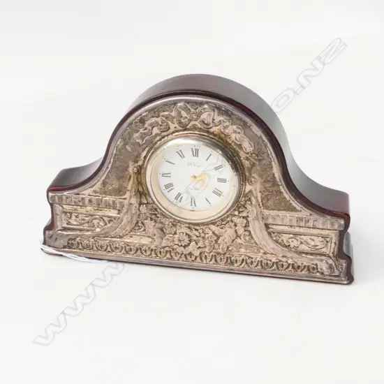 SMALL CLOCK W/ SILVER EMBELLISHMENTS