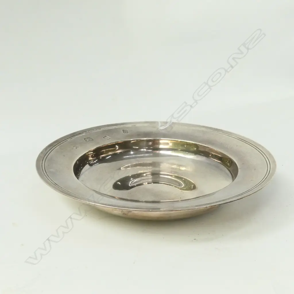 SILVER WINE FUNNEL STAND LONDON 1965 D.145mm Image 1++