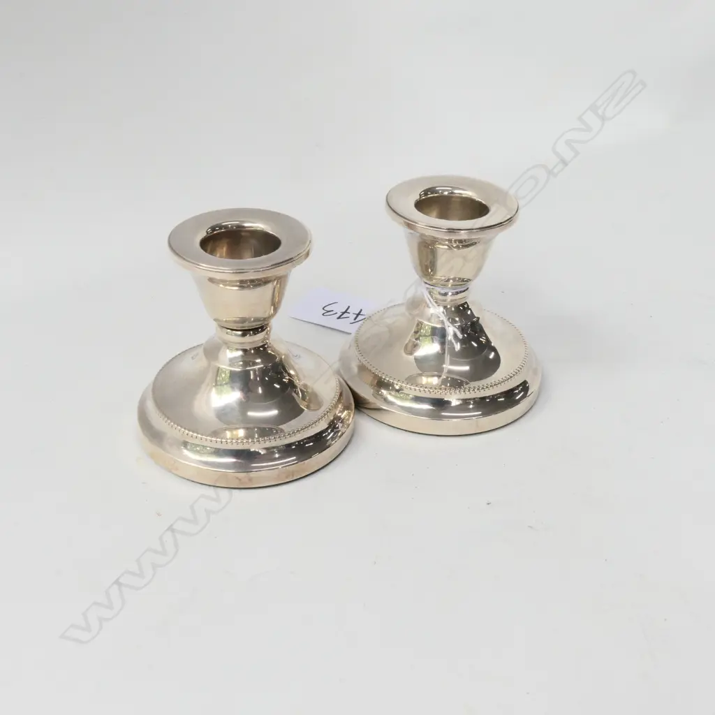 PR SILVER SHORT CANDLESTICKS BIRM.1978 Image 1++