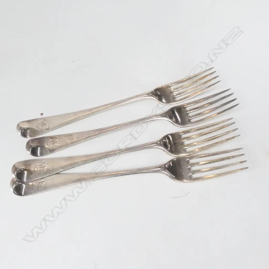 FOUR SILVER FORKS - LONDON 1793 - 235GMS Image 1++