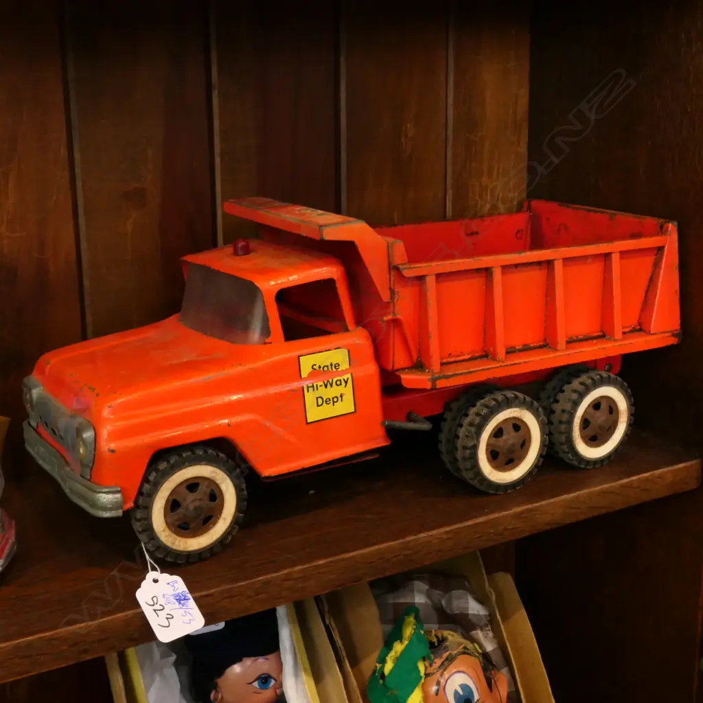 TONKA STATE HIGHWAY DEPARTMENT DUMP TRUCK IN ORIGINAL BOX PLAY WORN L.380MM W5 Image 1++
