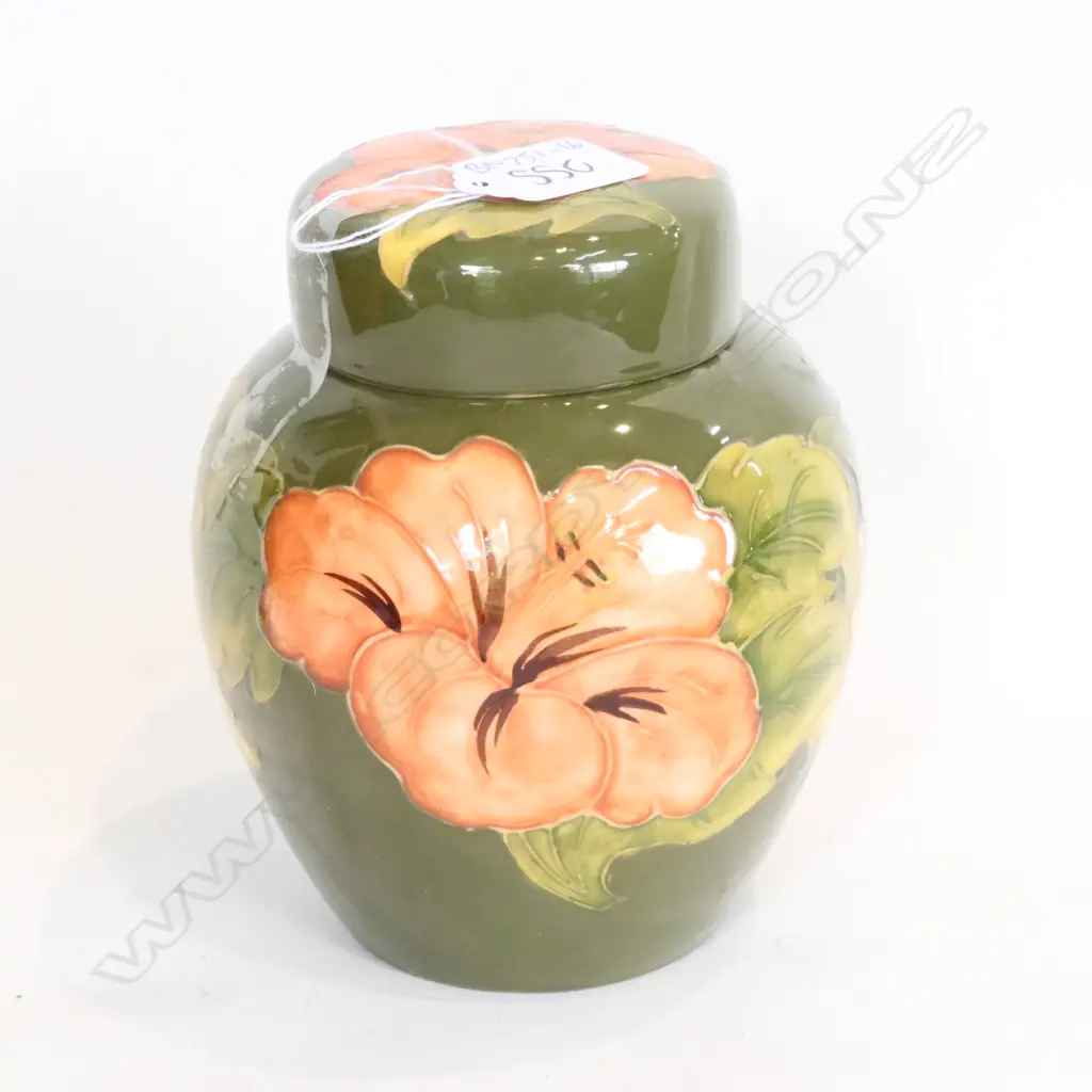 MOORCROFT HIBISCUS GINGER JAR Image 1++