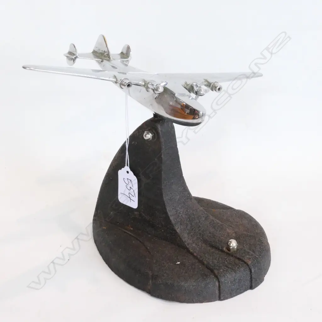 ART DECO 1938 BOEING 314 CHROME CLIPPER ON STAND Image 1++