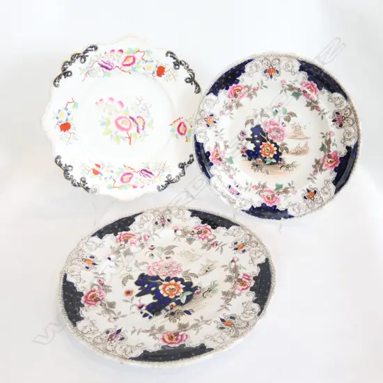3 VICTORIAN PLATES