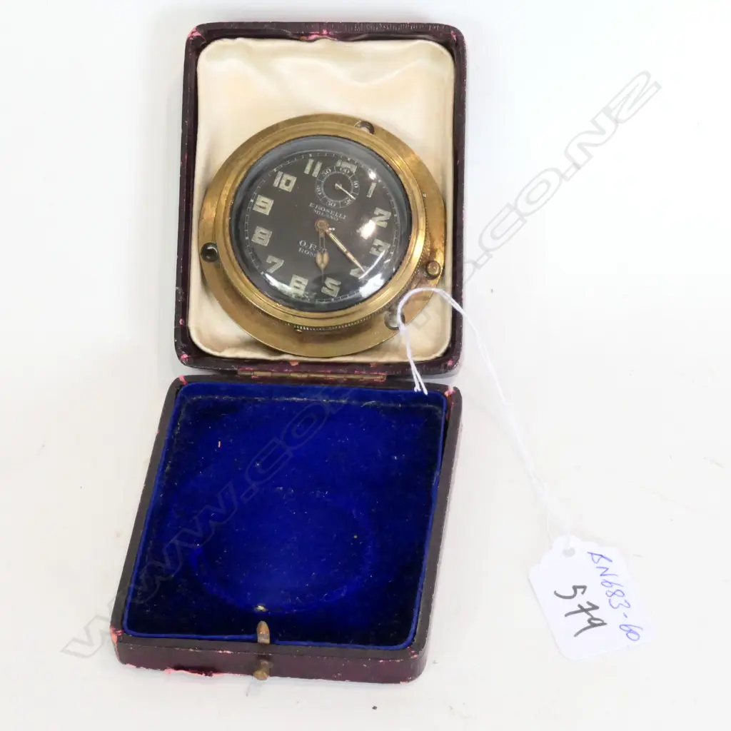 WW2 ERA F. BOSELLI MILANO O.M.T ROMA AIRCRAFT RADIO SET CLOCK Image 1++