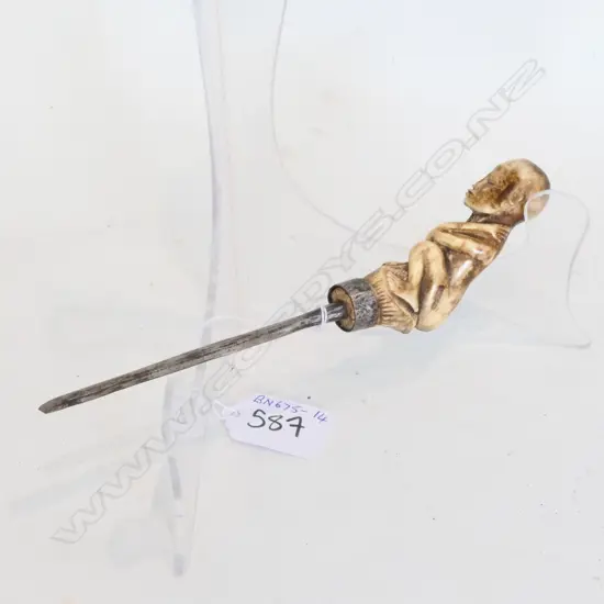 LOMBOK BETEL TOOL with BONE HANDLE