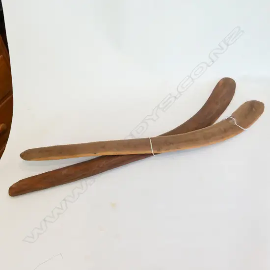 2 aboriginal boomerangs