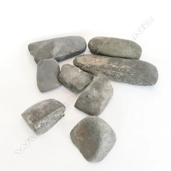 8 ASST. STONE ADZES LARGEST 160MM L 18907