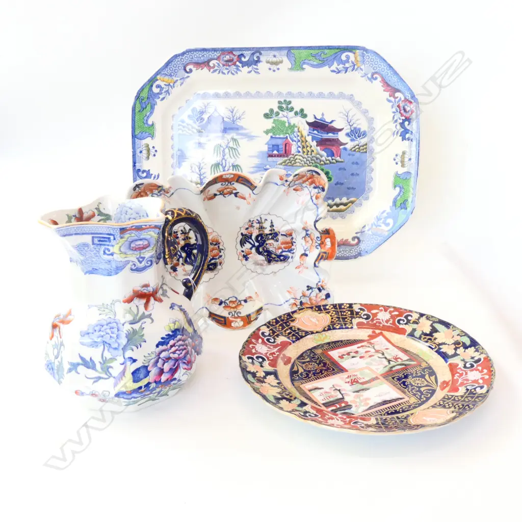 4 PCS MASONS ASST PATTERNS - INCL. JUG / ASHET ETC Image 1++