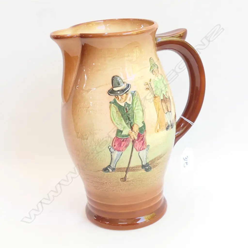 ROYAL DOULTON KINGSWARE LARGE GOLFING JUG H. 240 Image 1++