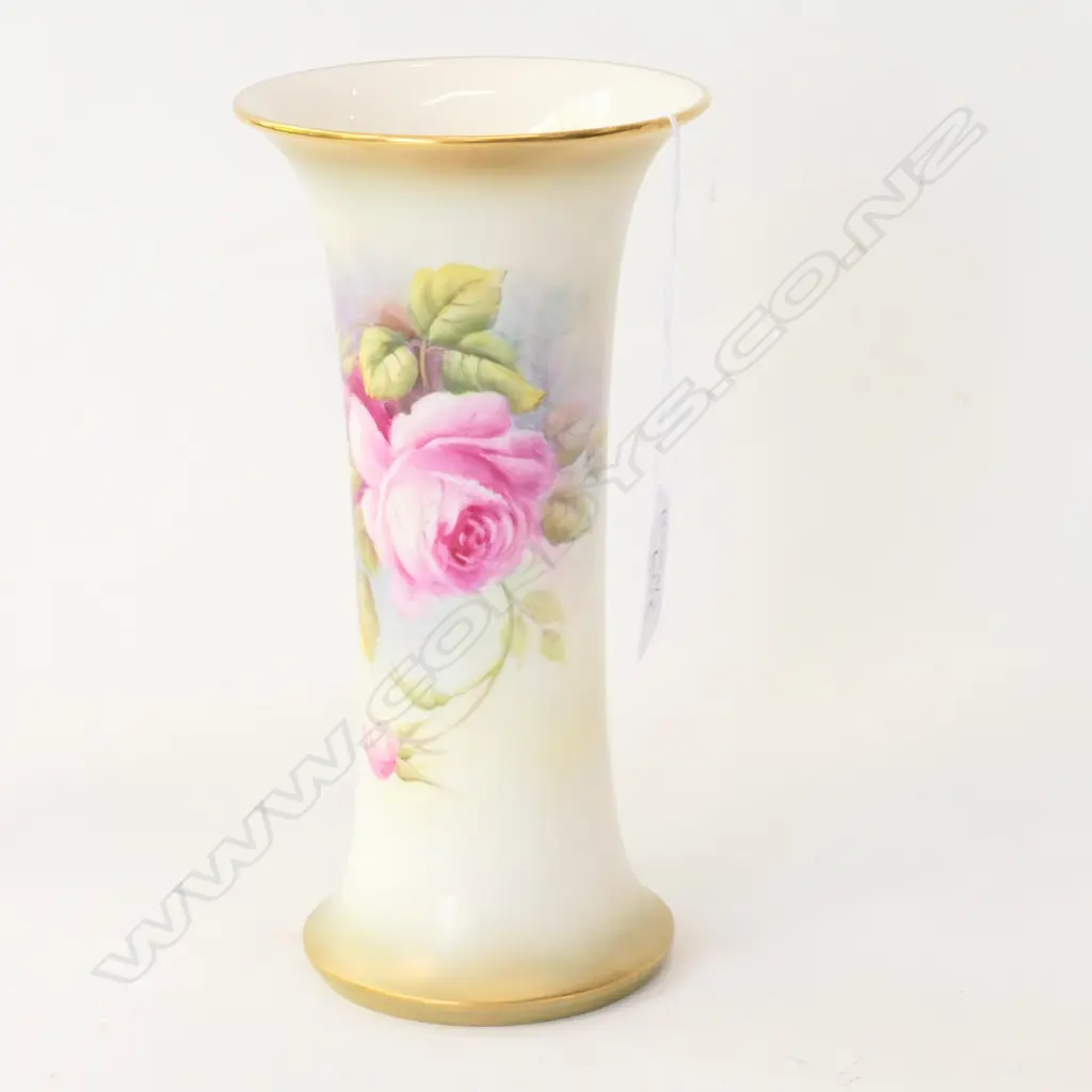 ROYAL WORCESTOR FLARED HANDPAINTED VASE H.200MM 18998 Image 1++