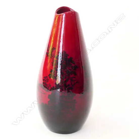 ROYAL DOULTON FLAMBE VASE WITH PASTORAL SCENE H.170MM 18388
