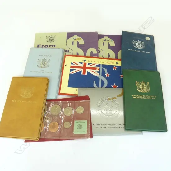 11 NZ UNC COIN SETS ETC NZ 1960'S TO 1990'S ETC