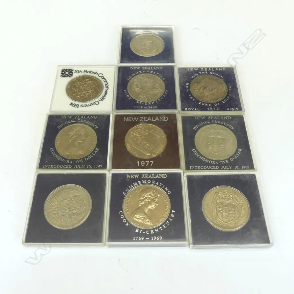 10X NZ 1960'S/1970'S UNC $1 COINS Image 1++