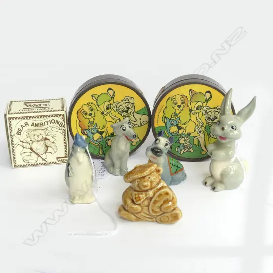 5 WADE ANIMALS 2 DISNEY/PENGUIN/RABBIT +_BOXED BEAR