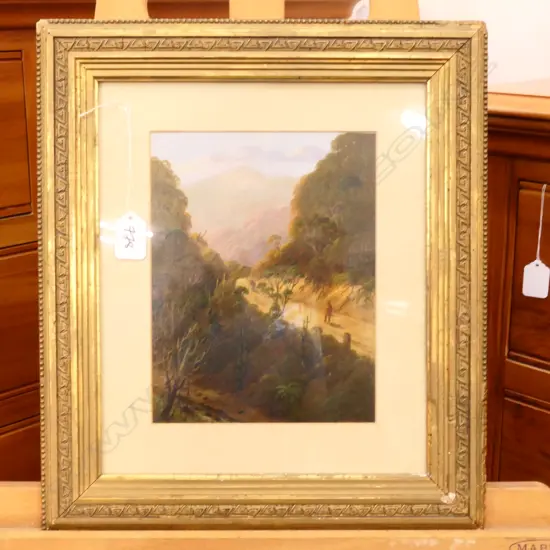 HENRY JURY C. 1806 - 1888 'OTIRA GORGE' OIL 400MM H 350MM W