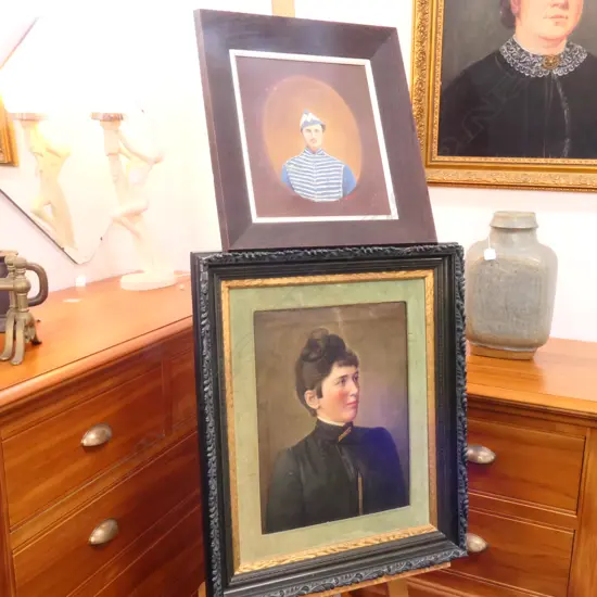 2 COLONIAL OIL PORTRAITS LARGEST 630MM X 530MM 