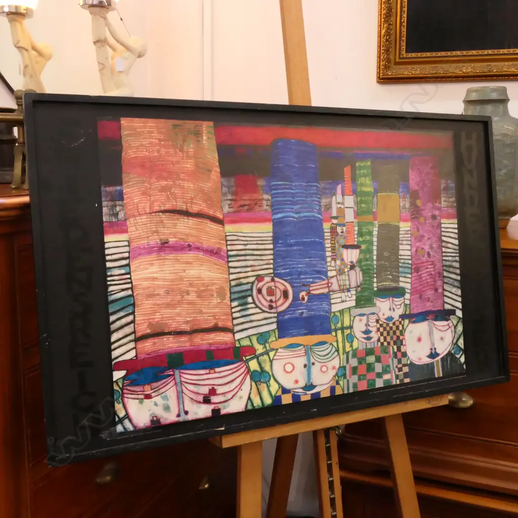 FRIEDENSREICH HUNDERTWASSER PRINT 545 X 910MM Image 1++