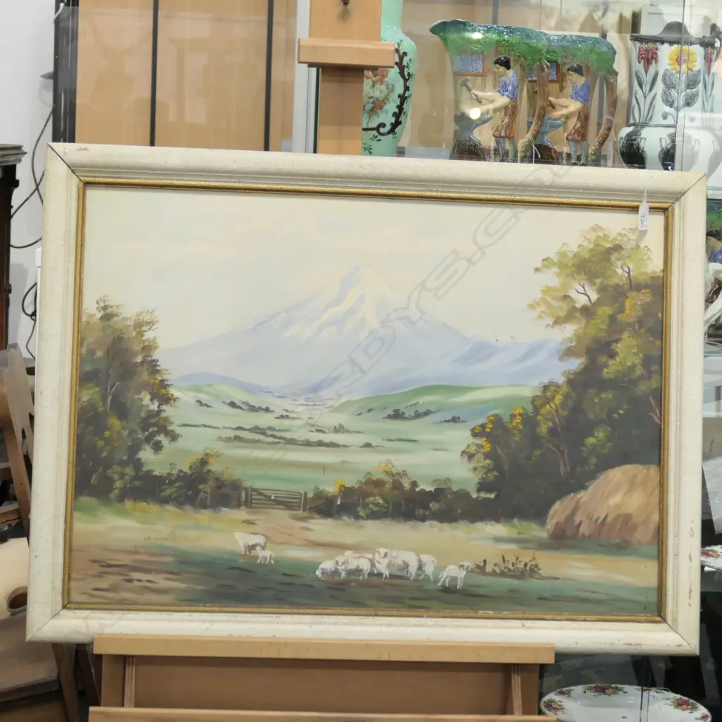 C.1950 MT EGMONT OIL BY E.H. Image 1++