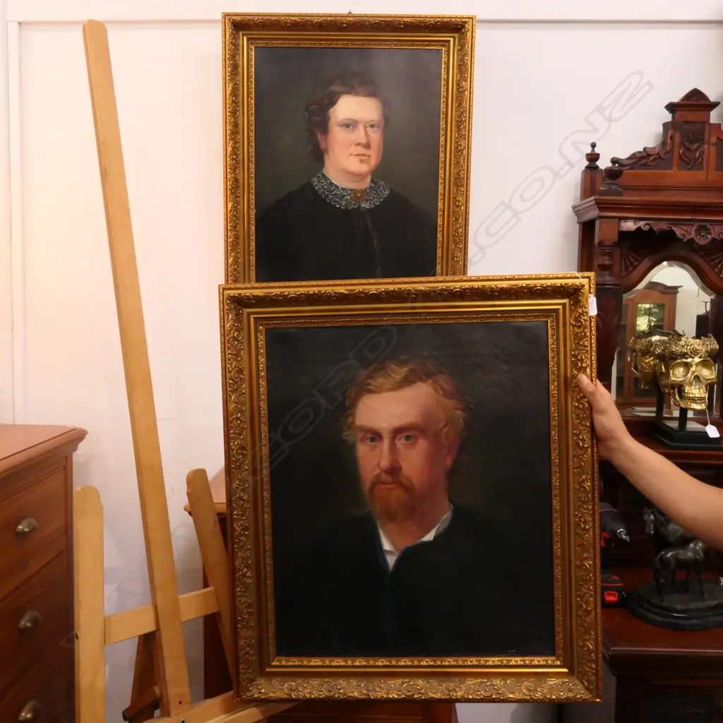 PR COLONIAL OIL PORTRAITS BY JOHN CALDER 760MM H 660MM W Image 1++