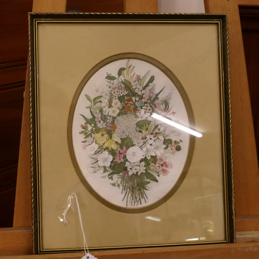 FRAMED PRINT BRETTS NATIVE FLOWERS  290 X 230 MM Image 1++
