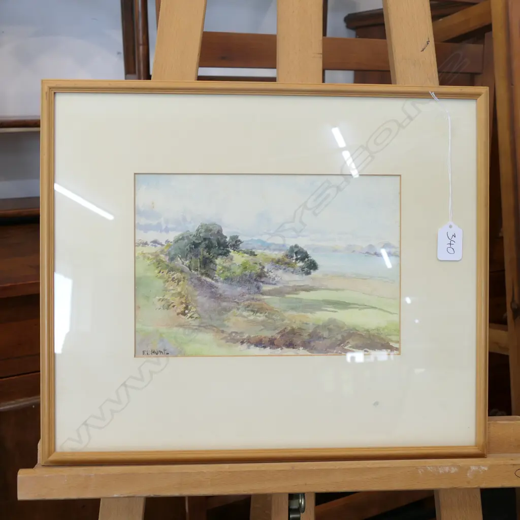 FRANCIS I HUNT(1890-1981) W/C NELSON WATERS EDGE Image 1++